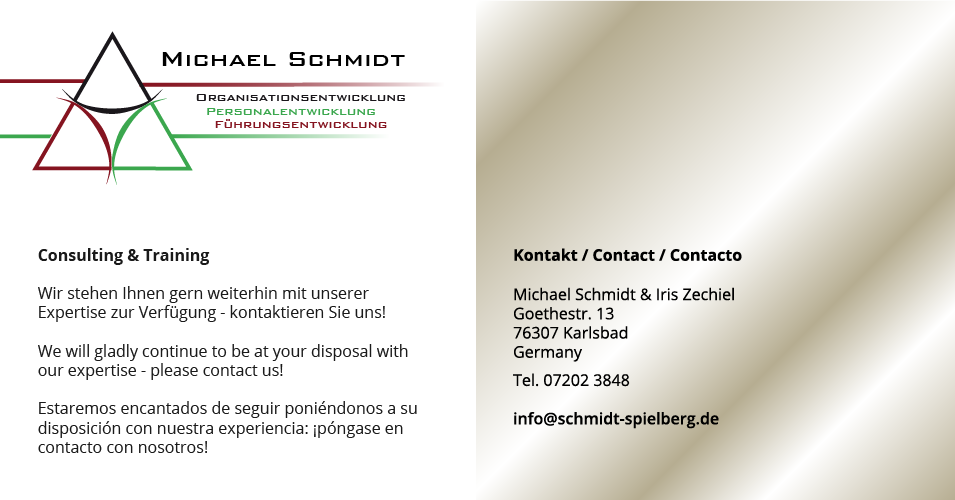 MICHAEL SCHMIDT :: Consulting & Training, Karlsbad, Germany